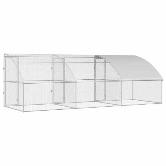 Grand enclos poules 6x2m acier galvanisé parc grillagé extérieur durable – ComfortXL Outdoor Living - Image 6
