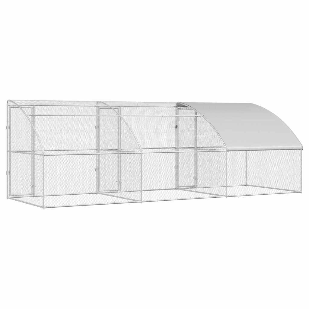 Grand enclos poules 6x2m acier galvanisé parc grillagé extérieur durable – ComfortXL Outdoor Living - Image 6