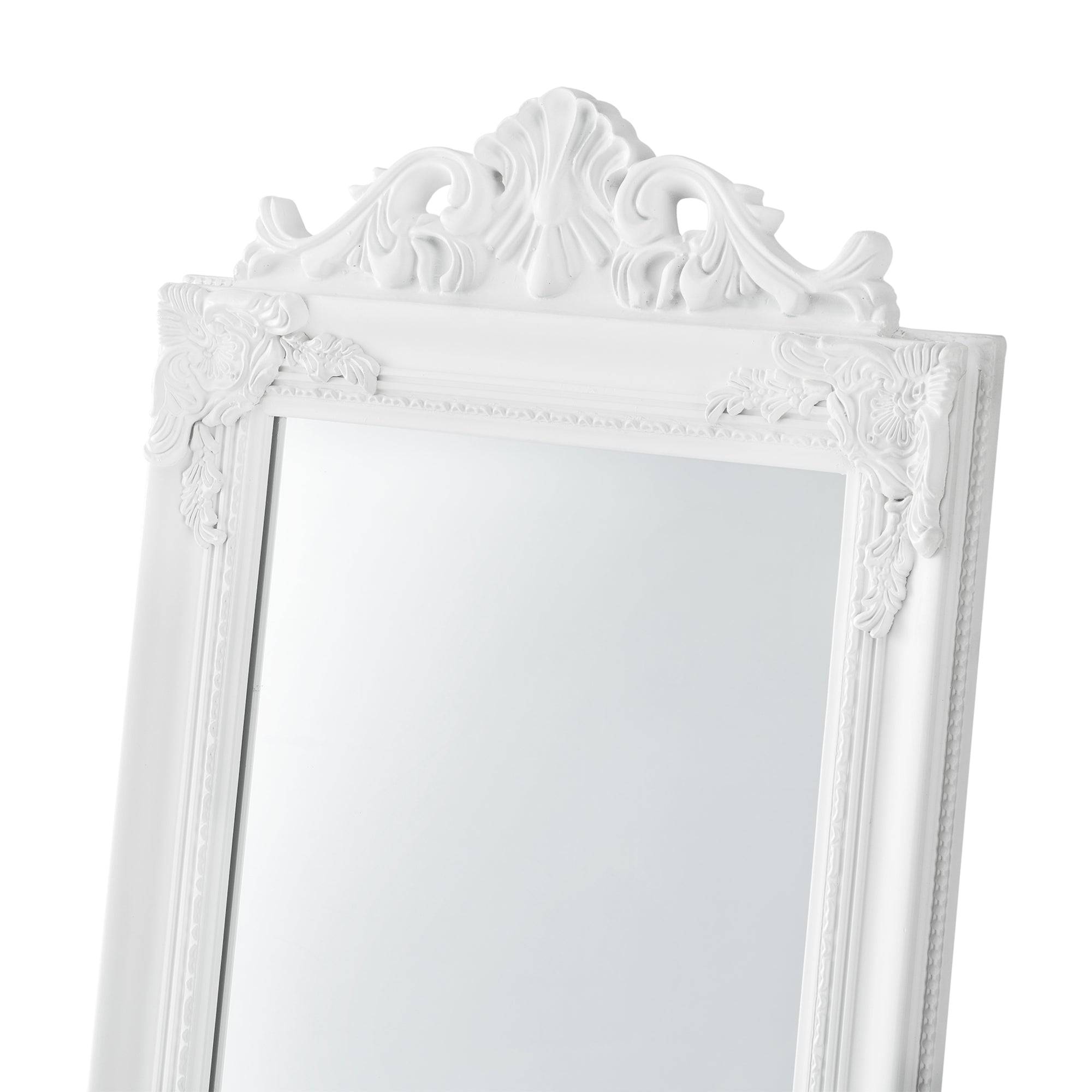 Helloshop26 - Miroir sur pied inclinable 160 x 40 cm blanc mat - Image 5