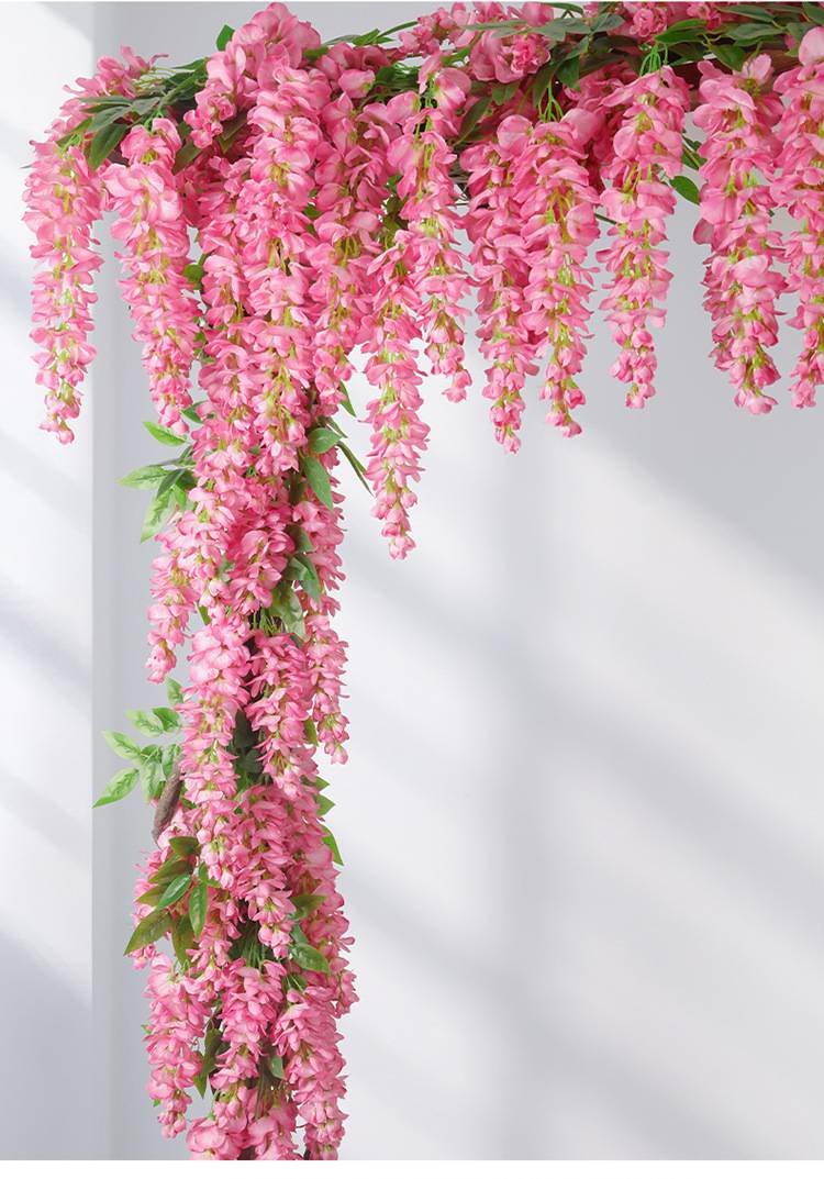Décoration Plafond Glycine et Cassia Artificielles Rose - Lot de 2 - Fleurs Réalistes Sans Entretien - Lytech - Image 3