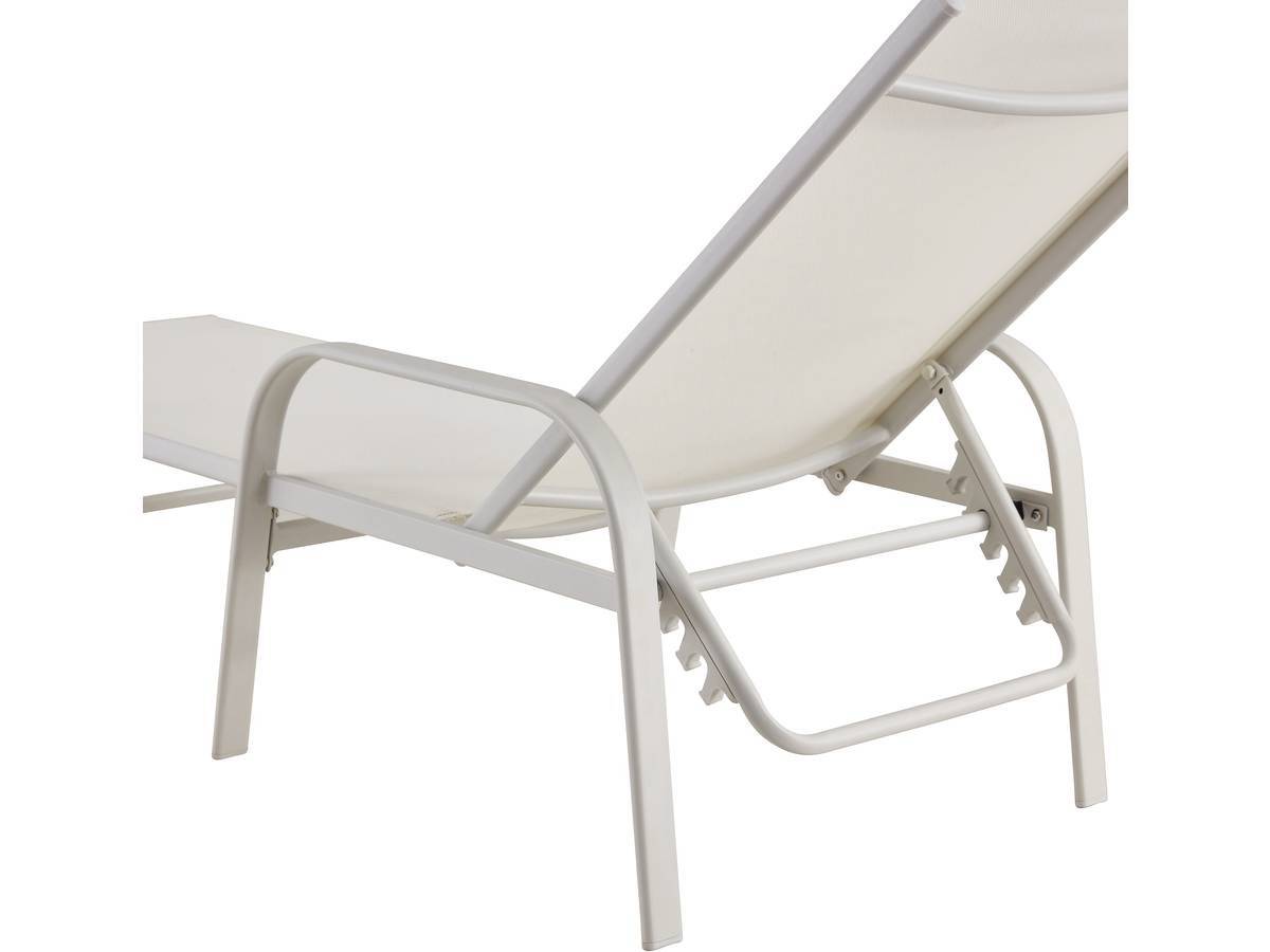 Habitat Et Jardin - Lot De 2 Bains De Soleil En Métal Avec Accoudoirs "farniente" - Blanc -habitat Et Jardin - Image 3