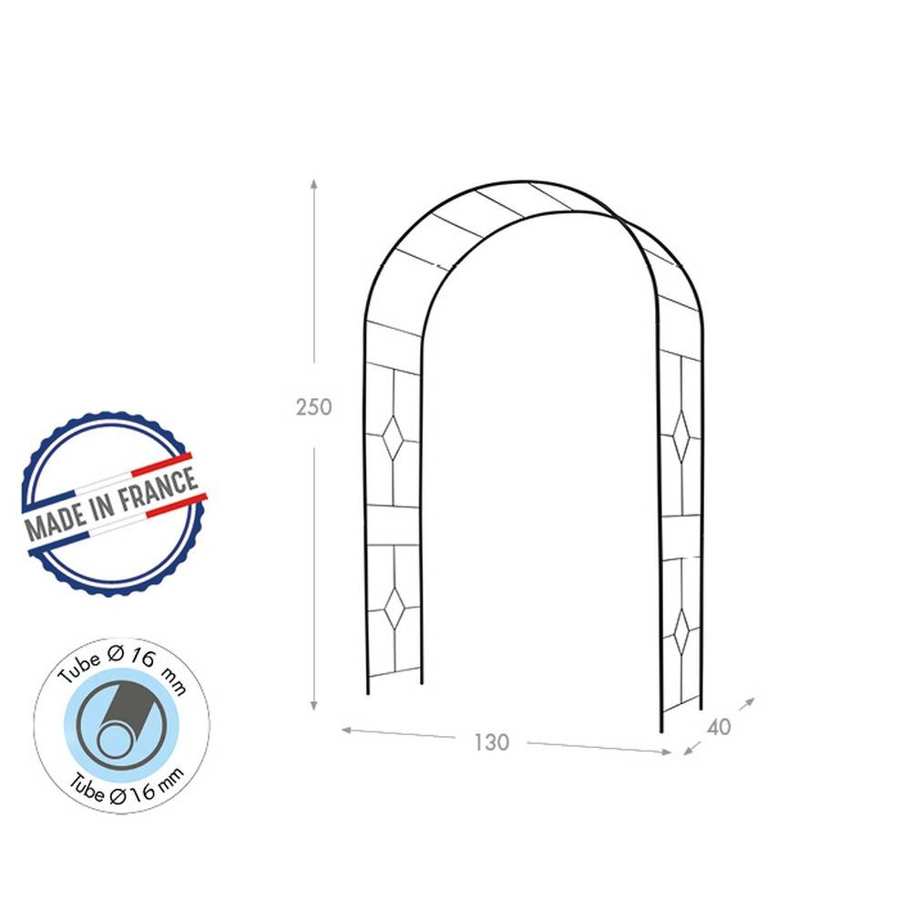 Louis Moulin - Arche Basics tube rond 16 Vitrail - 130x40x250 cm - noir Louis Moulin - Image 2