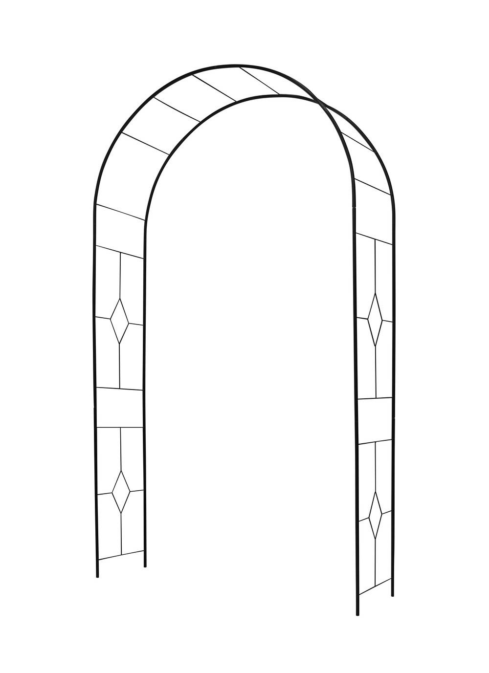 Louis Moulin - Arche Basics tube rond 16 Vitrail - 130x40x250 cm - noir Louis Moulin - Image 1