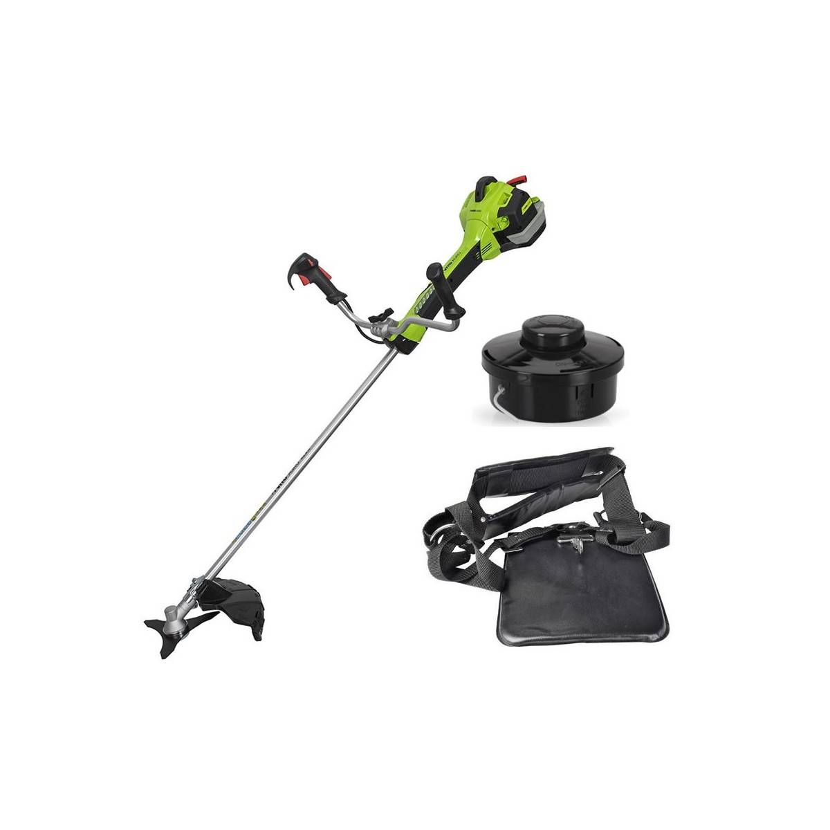 Débroussailleuse Thermique 42 Cm3 Moteur 2T 2,4CV  Harnais + Lame 3 dents Ø 25.5 cm + Fil nylon Ø 2.4 mm VITO - Image 1