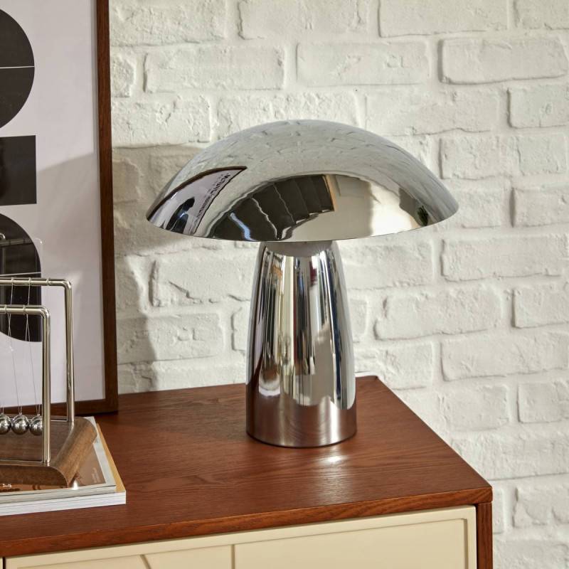 Lampe champignon Omia 34 cm chromé Atmosphera - Image 2