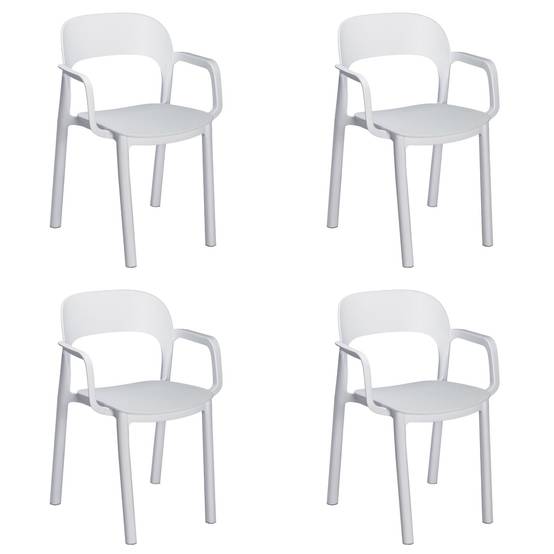 Set 4 fauteuils intérieur, extérieur blanc - blanc ONA garbar - Image 1