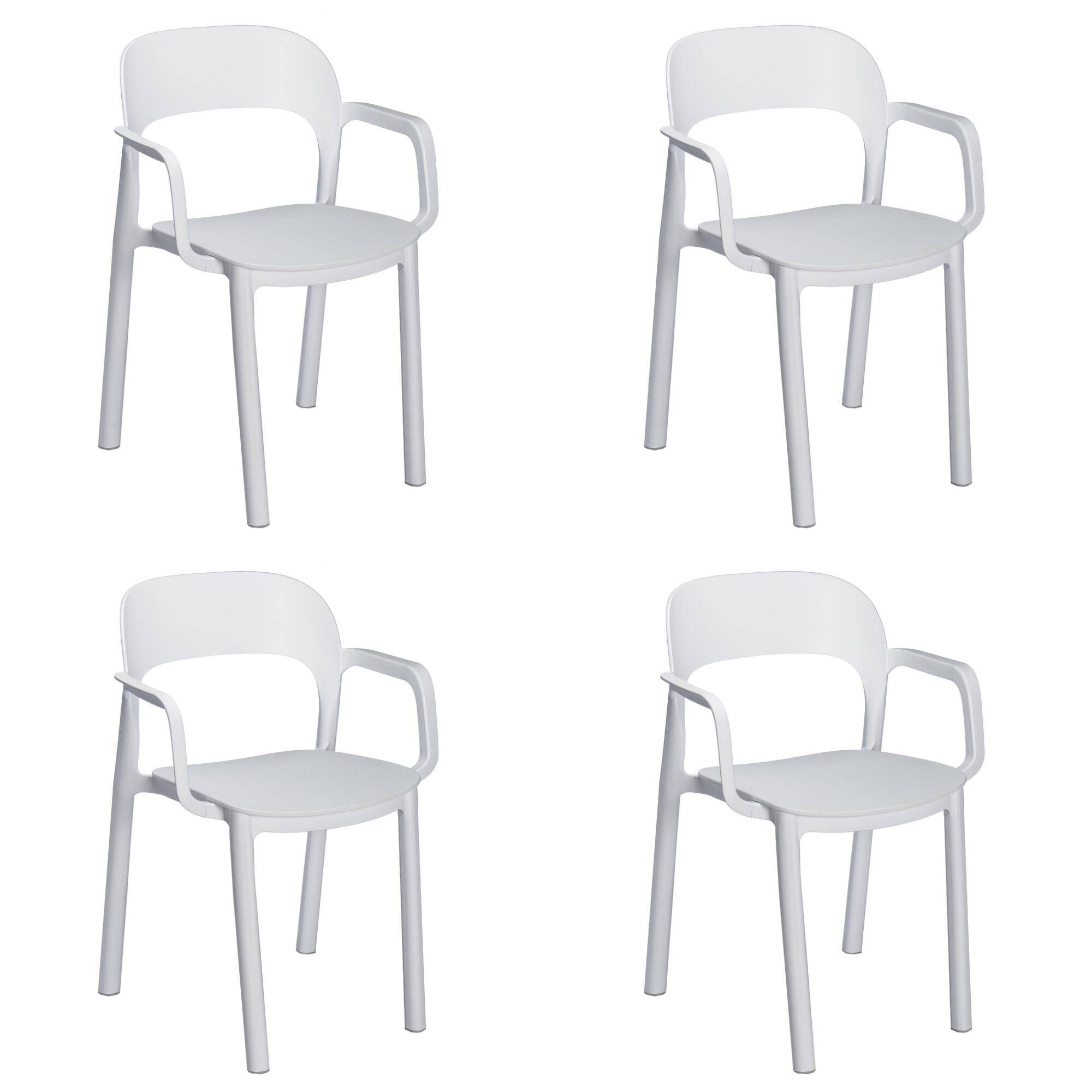 Set 4 fauteuils intérieur, extérieur blanc - blanc ONA garbar - Image 1