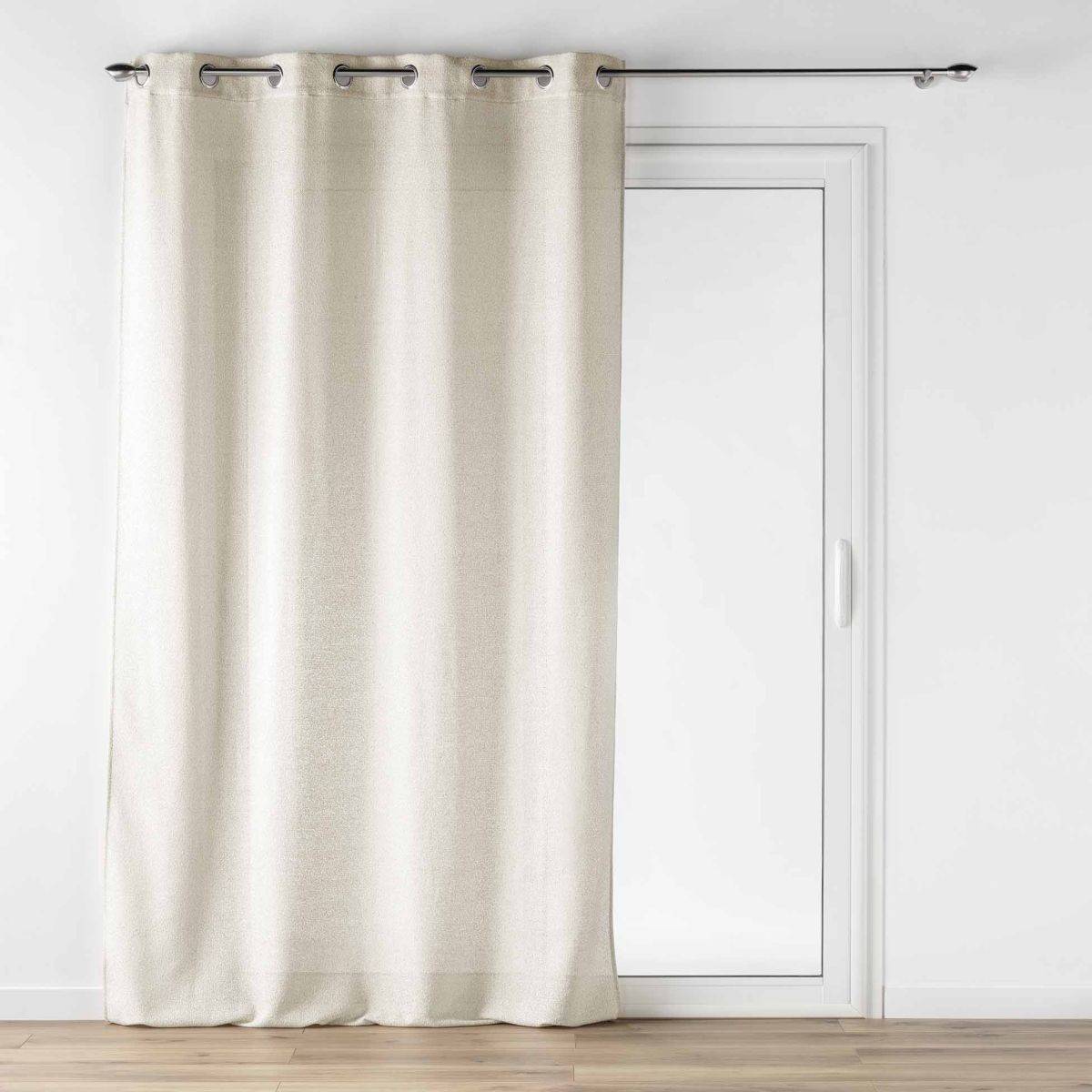 Rideau Voilage à Œillets "Loulaine" 140x240cm Lin - Image 1