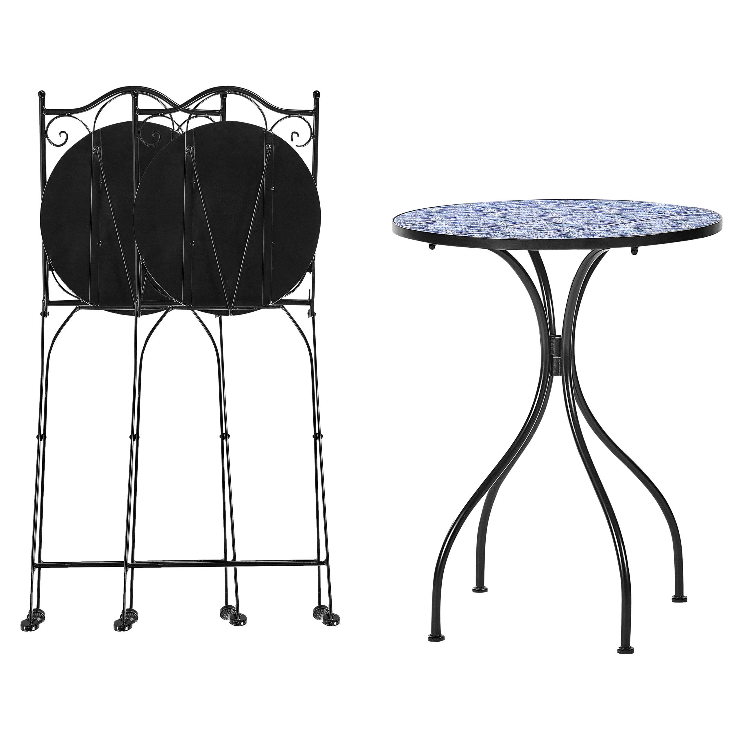 Beliani - Set de bistrot, 2 Personnes Métal Noir CIGLIANO - Beliani - Image 6
