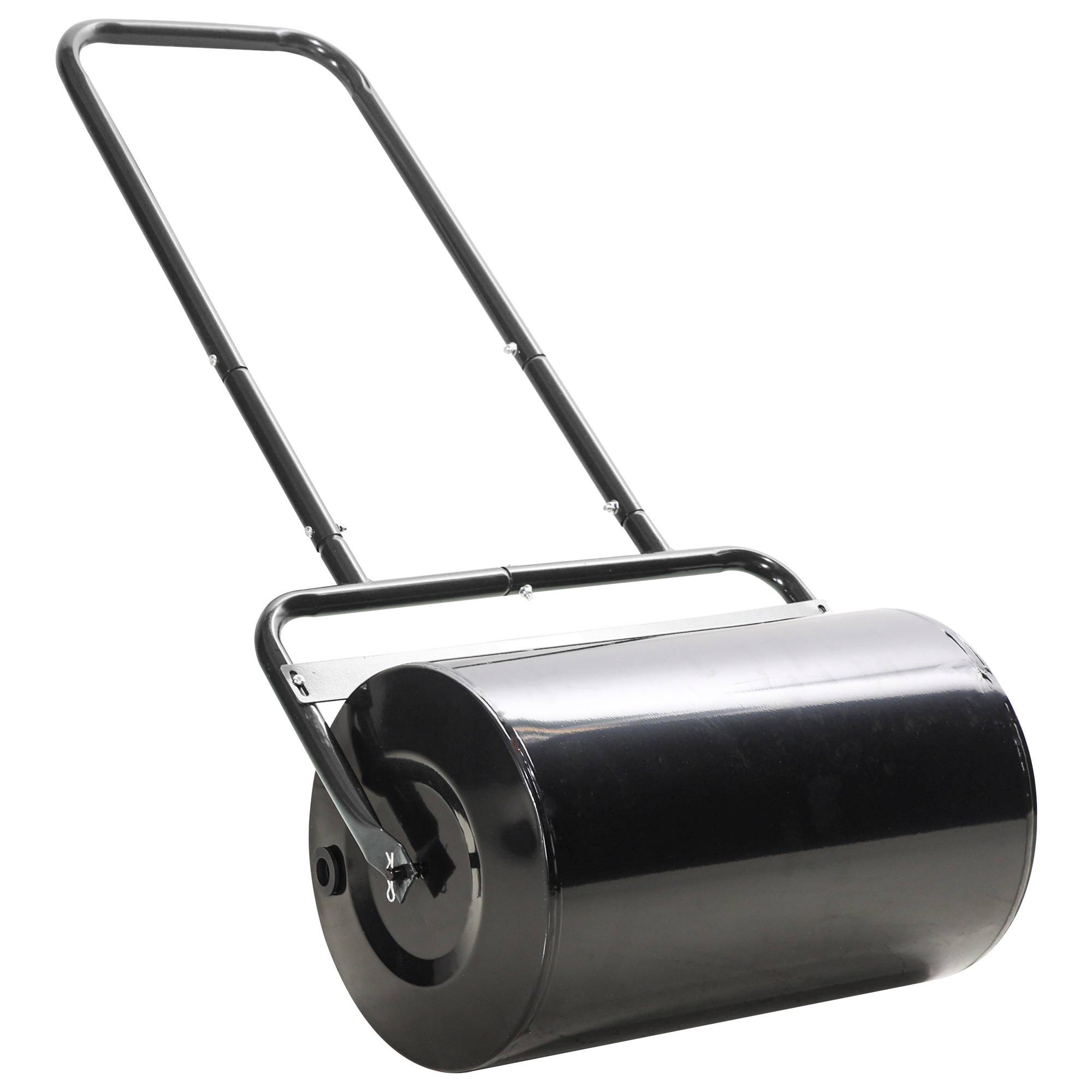 ComfortXL - Rouleau à gazon acier noir 38 L 58 x 32,5 x 113 cm pour jardin compactage réglable - ComfortXL Outdoor Living - Image 2