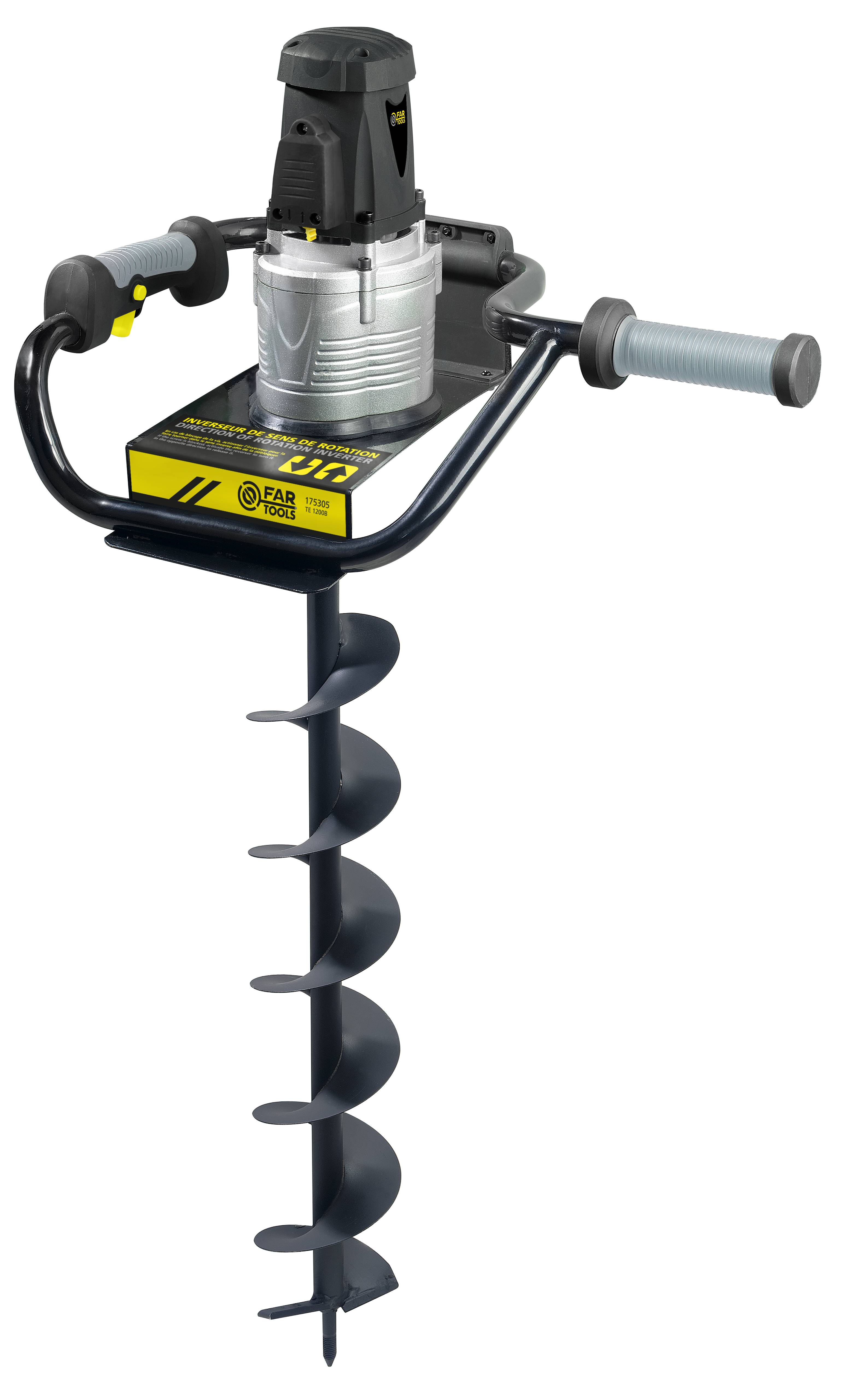 Tarière électrique 1200W  Ø=120mm profondeur=560mm avec inverseur de sens FARTOOLS - Image 1