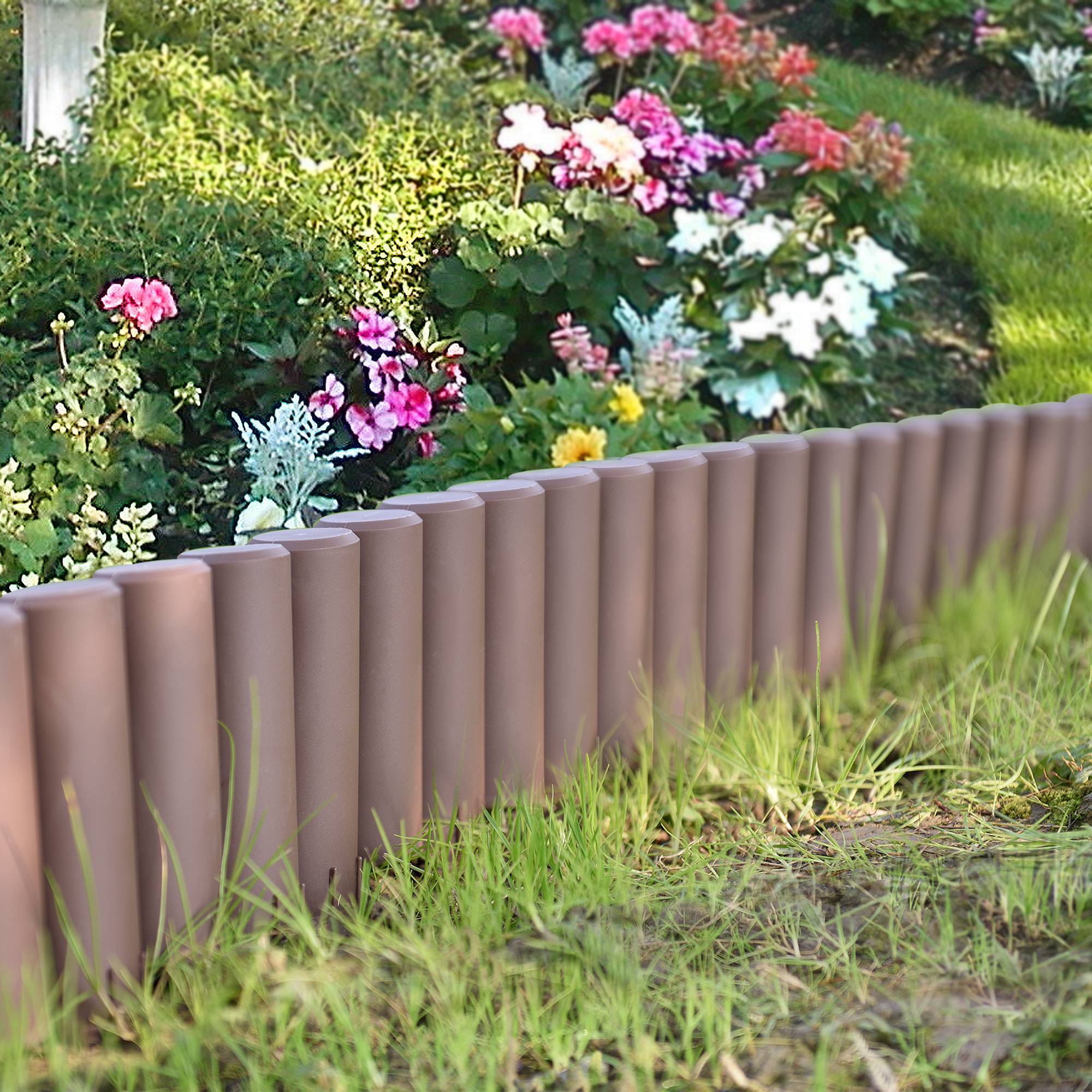 Casa.Pro - Kit de 10 Palissades Espot marron 270 cm [casa.pro] - Image 5