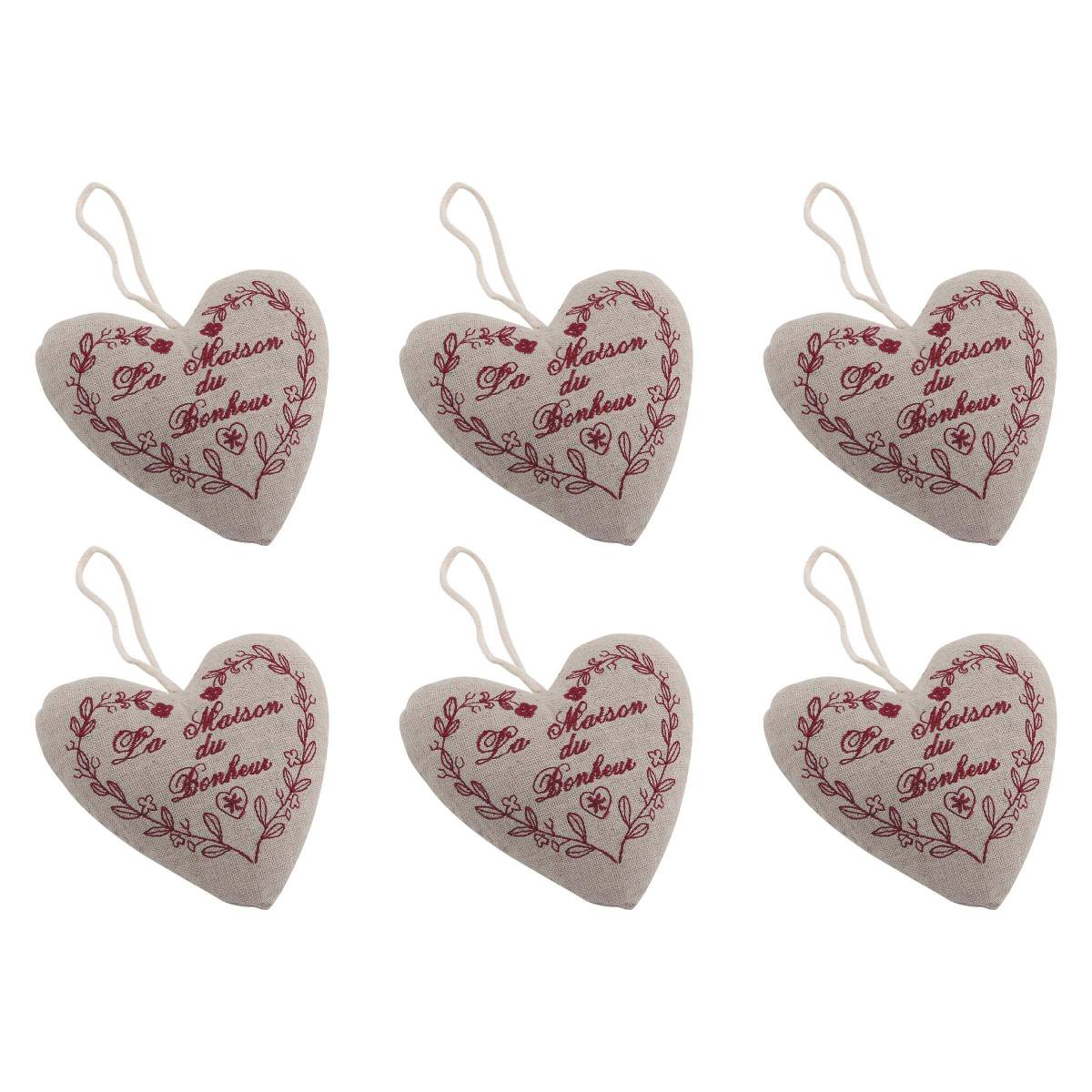 Aubry Gaspard - Coeur à suspendre La maison du bonheur (Lot de 6) - Image 1