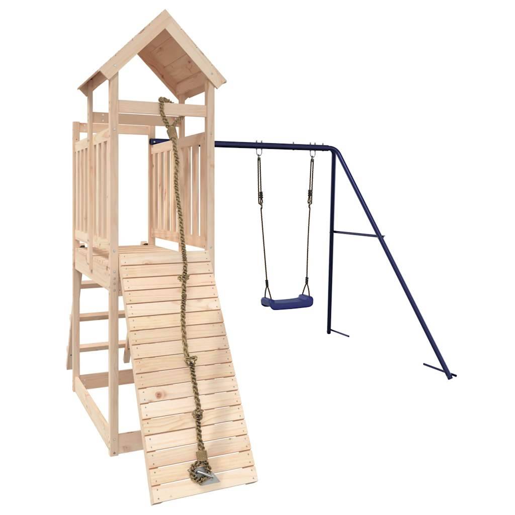 Aire de jeux d'extérieur - Jeu Plein air enfant bois de pin massif-JU1599 - Image 3