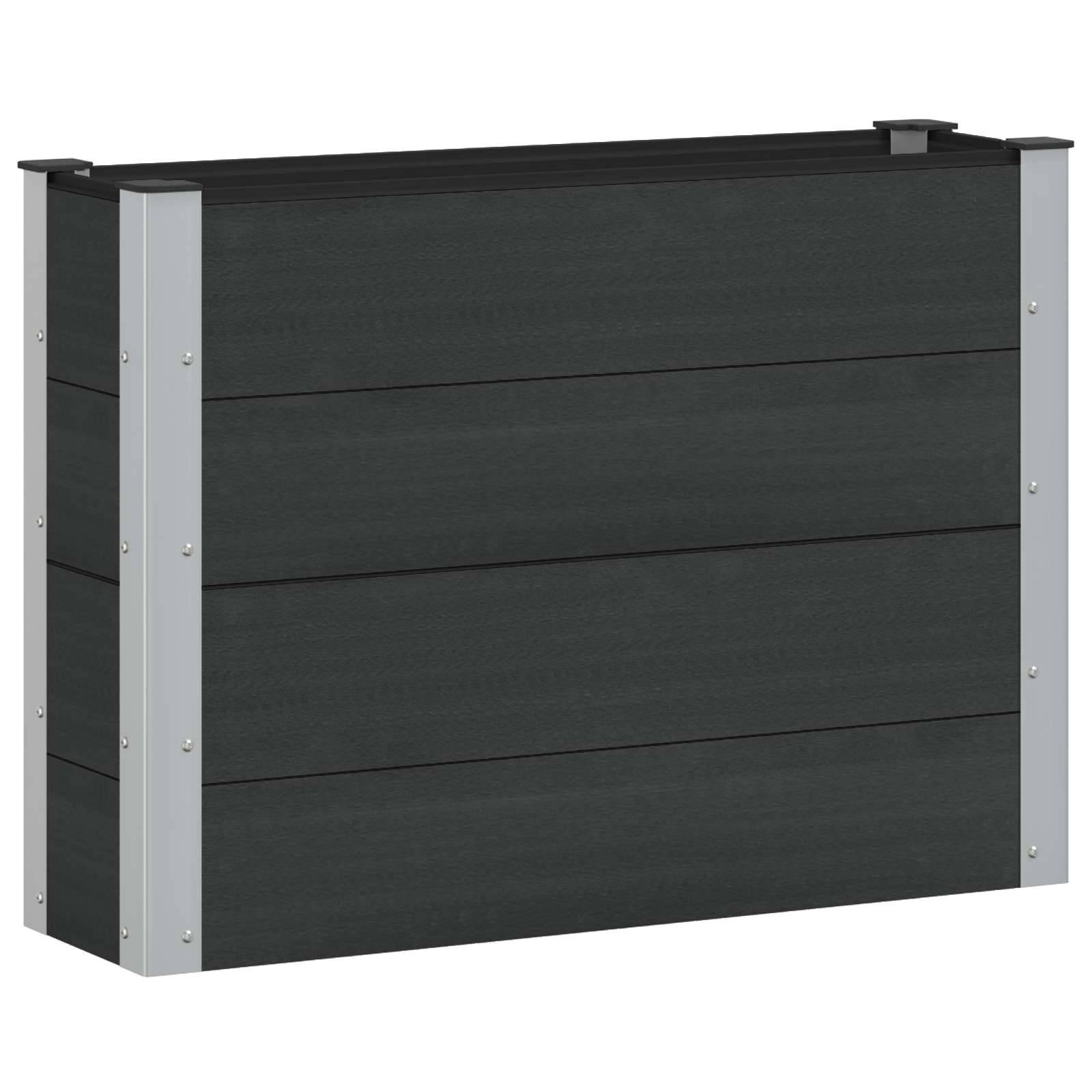 Prolenta Premium - Jardinière aluminium noir  100 x 30 x 72 cm  - Prolenta premium p380.8 - Image 1