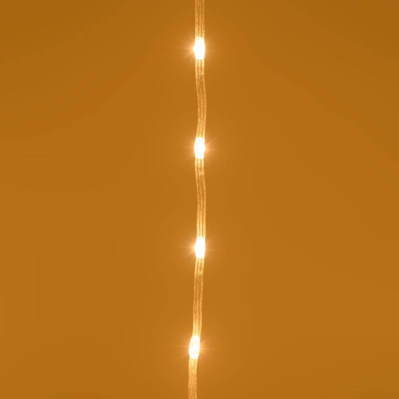 Lotti - Guirlande stalactites chute de neige 3m H80cm 220 LED gouttes ambré câble transparent Lotti - Image 8