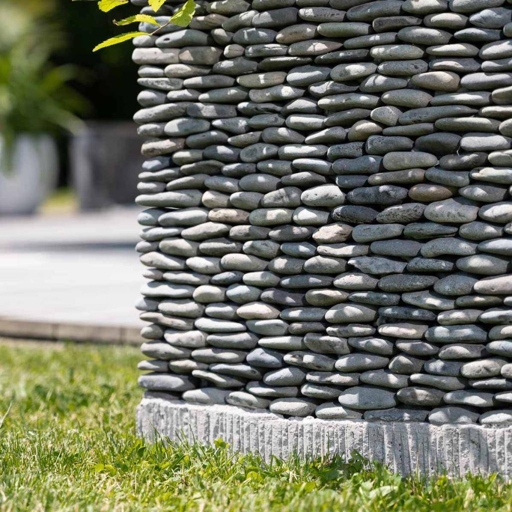 Wanda COLLECTION - Pot bac jardinière carré cube galet 50cm jardin zen terasse - Image 4