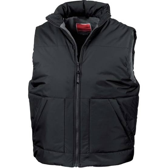 Bodywarmer de travail Result DOUBLÉ POLAIRE Noir S