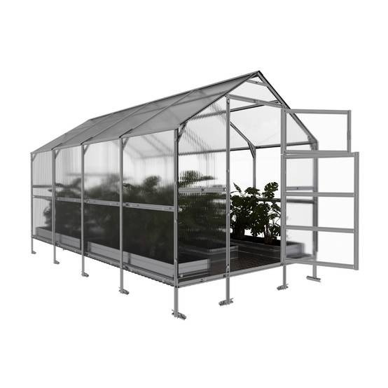 Serre KLASIKA BERNARD 2,35 x 4 m (9,4 m²), 6 mm avec revêtement en polycarbonate - Image 4