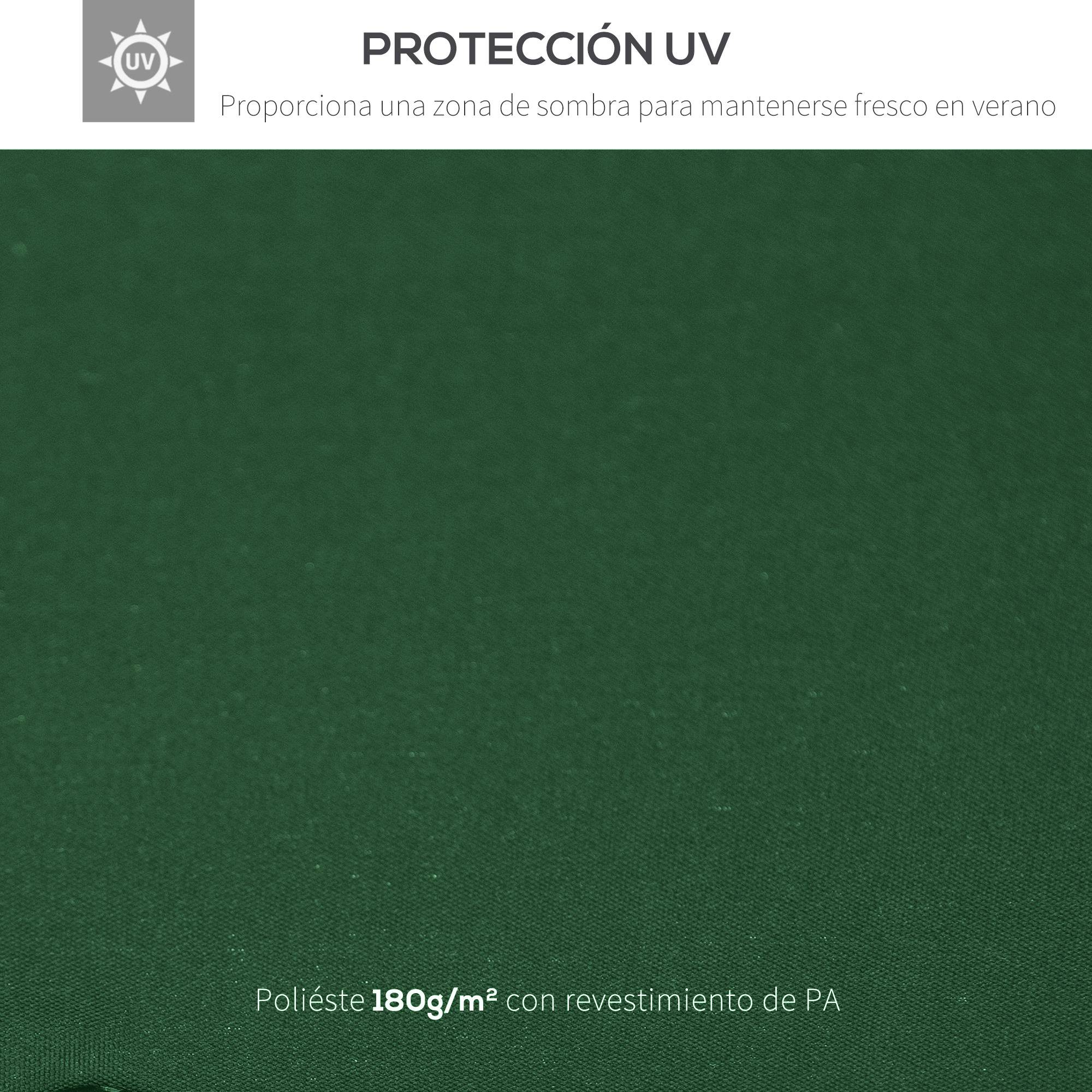 Toile de Rechange 3x3 m pour Tonnelle Double Toit en Polyester Imperméable Anti-UV Vert - ComfortXL Outdoor Living - Image 8