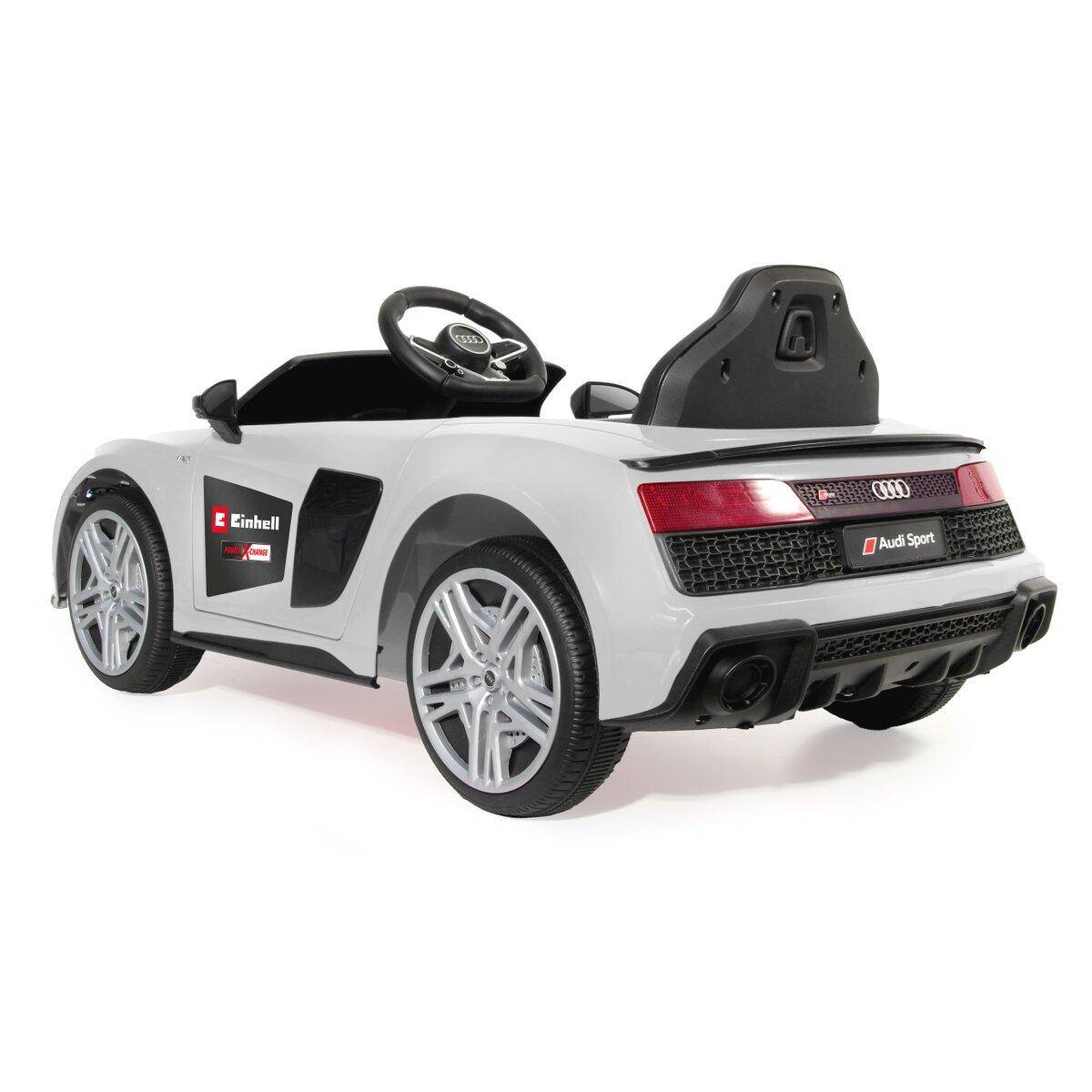 Voiture Électrique Ride-On Audi R8 Spyder 18V Blanc avec Starter Set ...