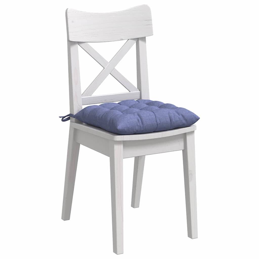 Coussins de Siège en Tissu Lavables Lot de 2 pour Décoration Intérieur Bleu Denim 40x40x6 cm – ComfortXL Outdoor Living - Image 3