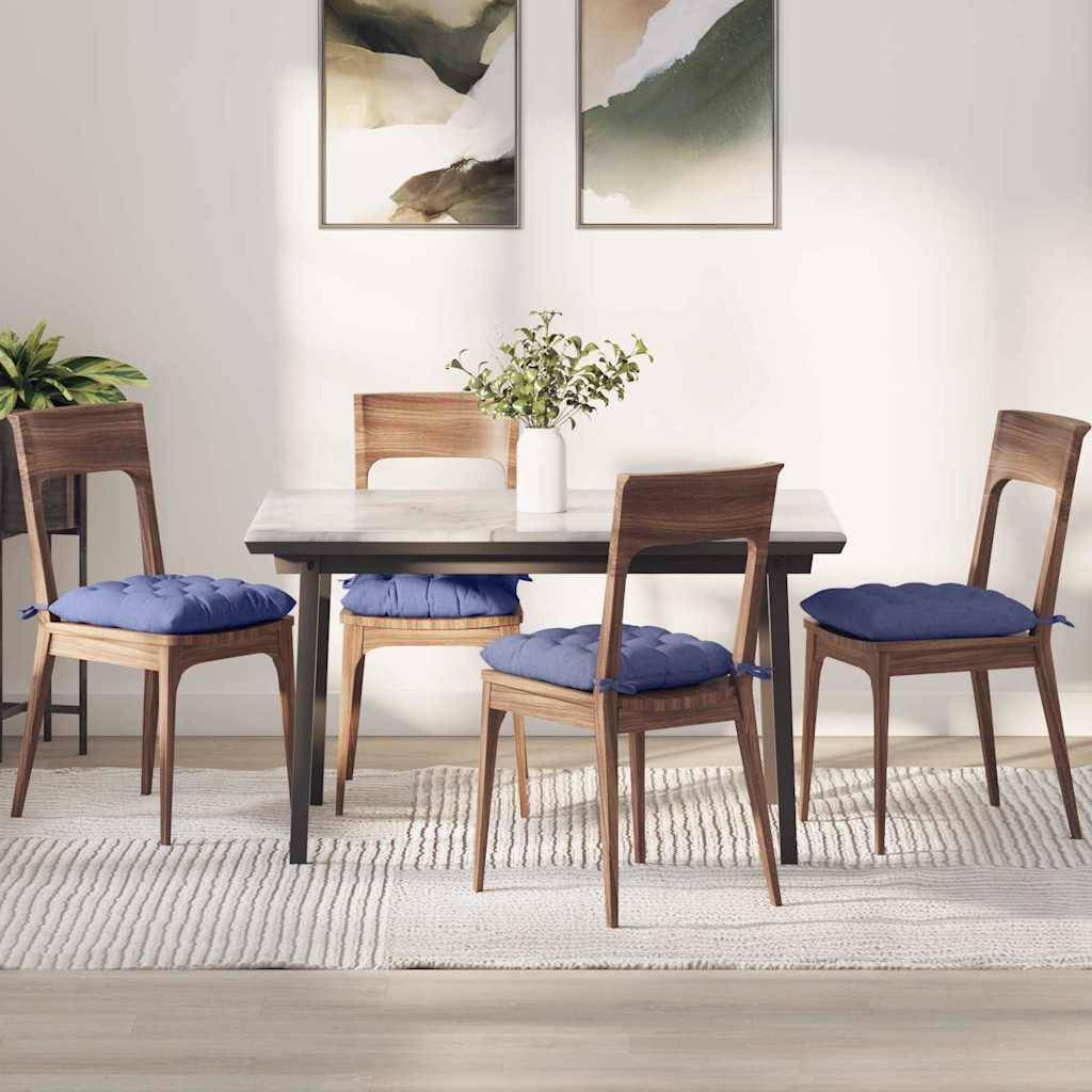 Coussins de Siège en Tissu Lavables Lot de 2 pour Décoration Intérieur Bleu Denim 40x40x6 cm – ComfortXL Outdoor Living - Image 1