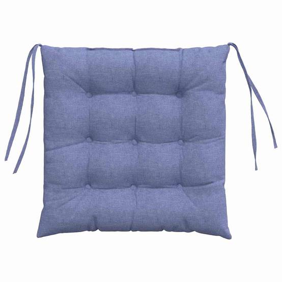 Coussins de Siège en Tissu Lavables Lot de 2 pour Décoration Intérieur Bleu Denim 40x40x6 cm – ComfortXL Outdoor Living - Image 7