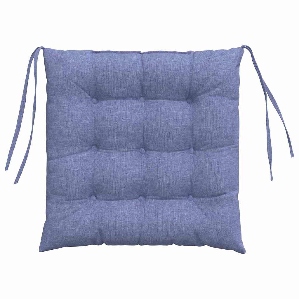 Coussins de Siège en Tissu Lavables Lot de 2 pour Décoration Intérieur Bleu Denim 40x40x6 cm – ComfortXL Outdoor Living - Image 7