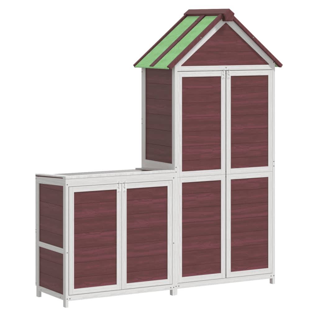 Ensemble de remise à outils de jardin 2 pcs | Mobilier d'extérieur moka pin massif Maison Chic - Image 1