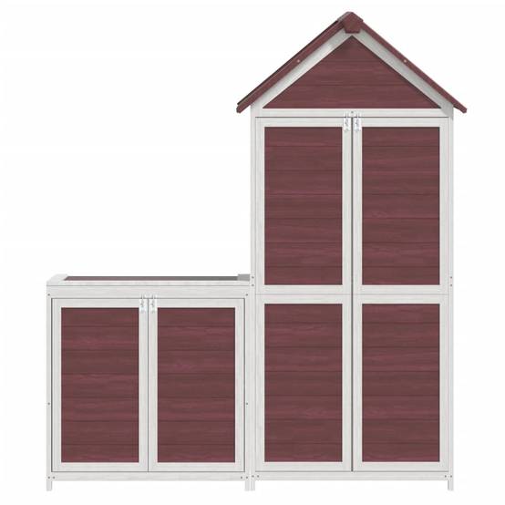 Ensemble de remise à outils de jardin 2 pcs | Mobilier d'extérieur moka pin massif Maison Chic - Image 5