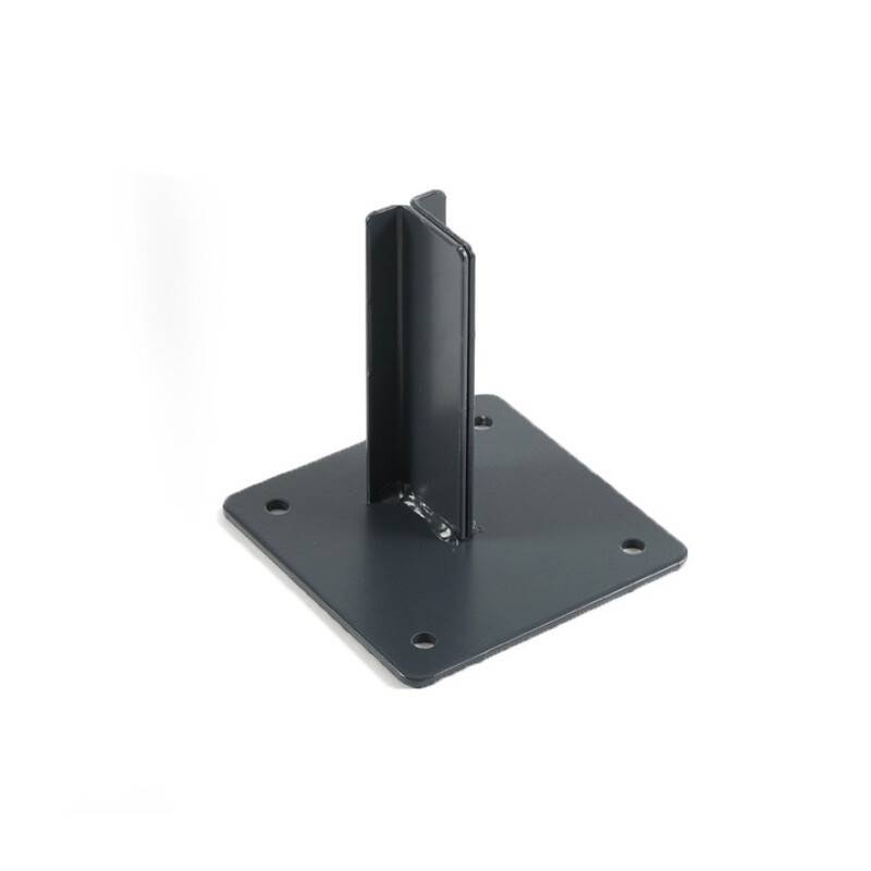 Platine pour poteau de clôture multifonction LARKO - Coloris - Gris anthracite RAL 7016, Largeur - 15 cm, Longueur - 15 cm - Image 1