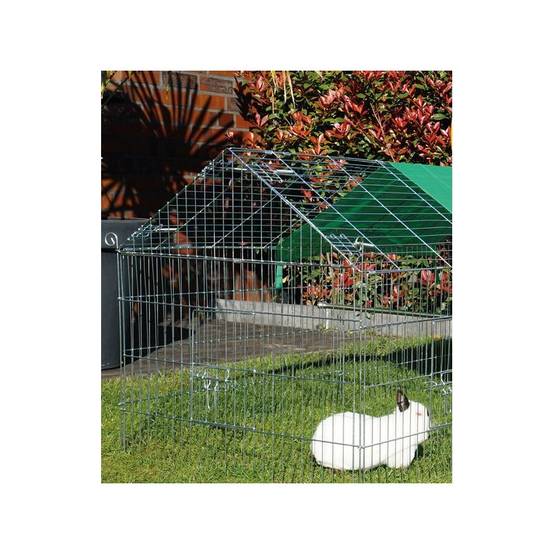 Parc Enclos lapin Extérieur grillage en métal Haute Qualité pour lapins 1,80 x 0,74 x 0,75 m « 455 S Maison été» - Image 2