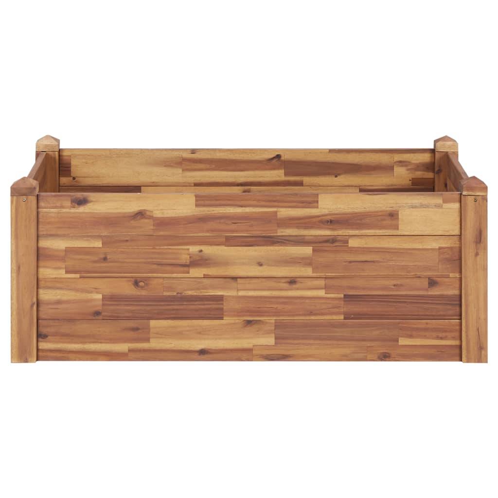 Helloshop26 - Jardinière lit surélevé plantes fleurs jardin 110 x 60 x 44 cm bois massif d'acacia - Image 2