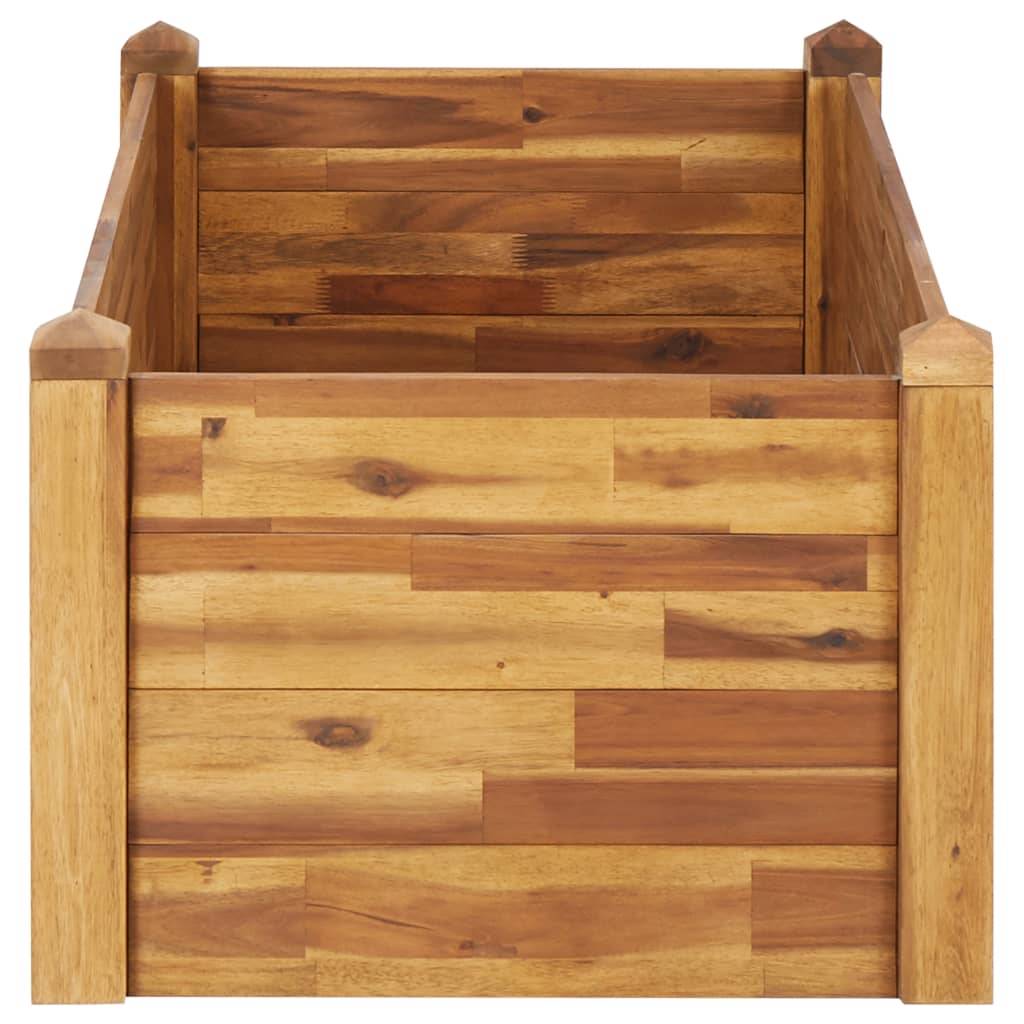Helloshop26 - Jardinière lit surélevé plantes fleurs jardin 110 x 60 x 44 cm bois massif d'acacia - Image 5