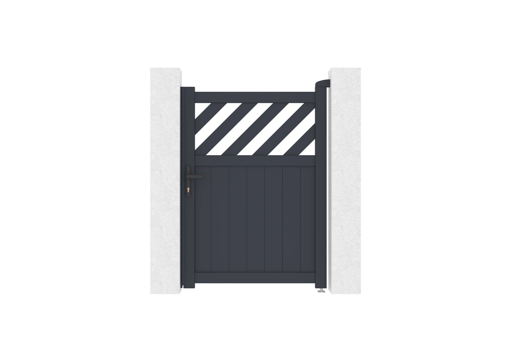 CASANOOV - Portillon ajustable en largeur 1m HELMIS H.140cm aluminium gris - Image 6