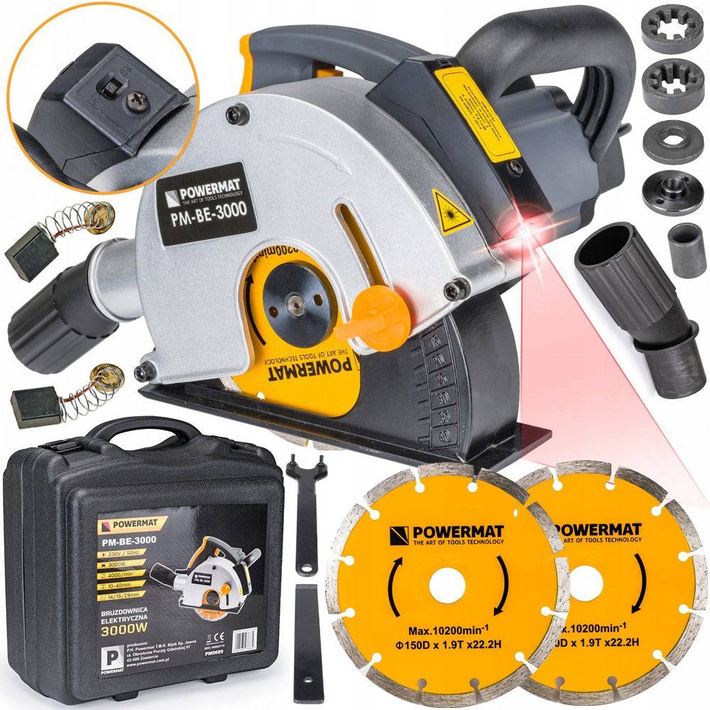 Importdistrib - Rainureuse électrique à béton double disques avec laser 3000W + 2 disques offert IMPORTDISTRIB - Image 1