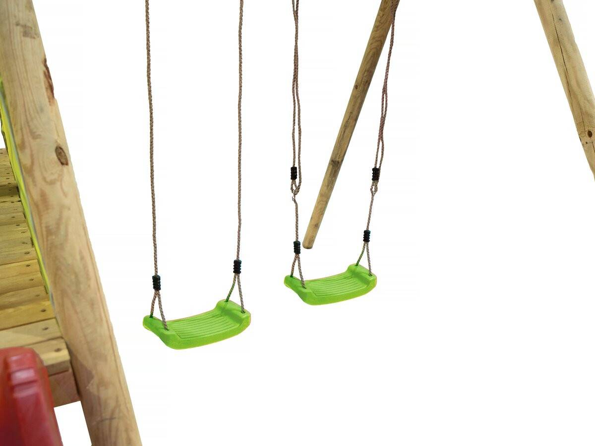Portique En Bois "balanga" - Avec 1 Toboggan Et 2 Balançoires. -habitat Et Jardin - Image 3
