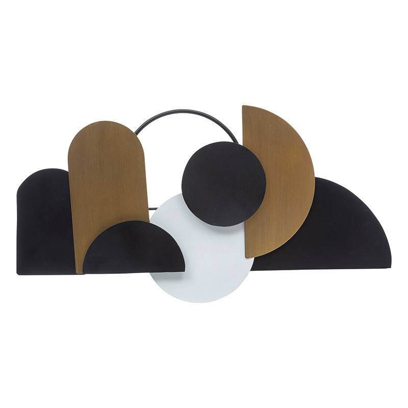Atmosphera - Déco murale 70x37 métal Juliette noir et doré Atmosphera - Image 1