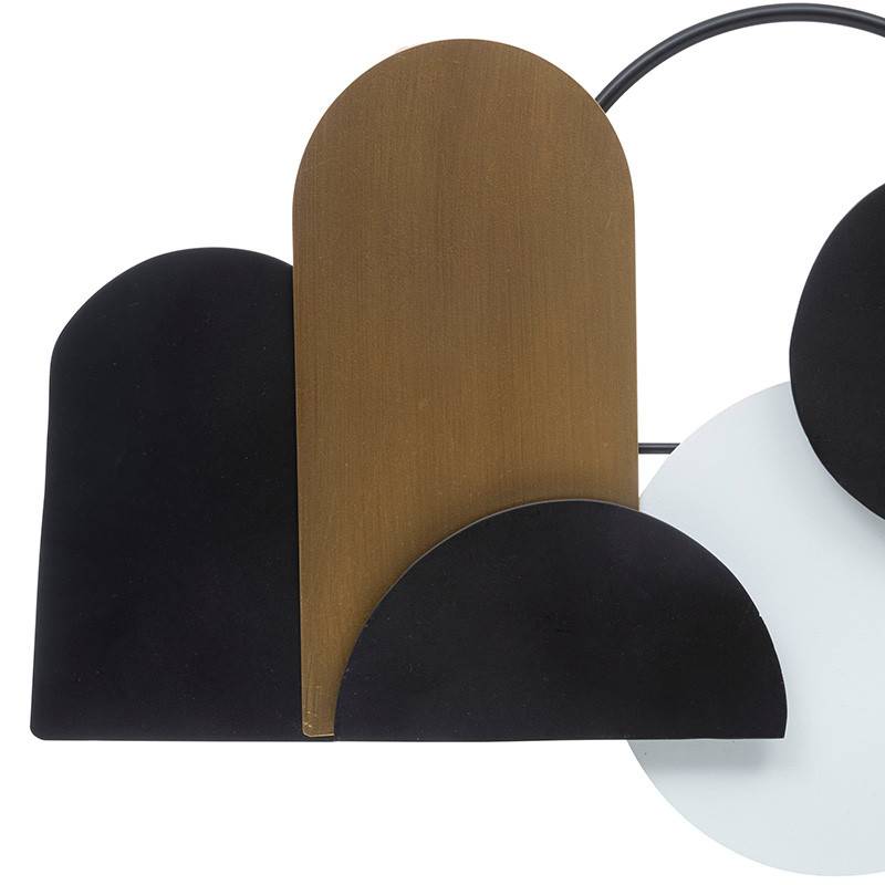 Atmosphera - Déco murale 70x37 métal Juliette noir et doré Atmosphera - Image 3