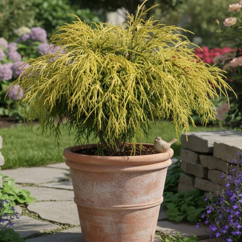 Cyprès Sawara Sungold, Chamaecyparis pisifera - Pot de 3L - 20/40 cm - Image 5