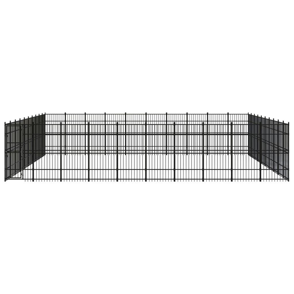 Vidaxl - Chenil D'Extérieur Pour Chiens Acier 92,16 M² - vidaXL - Image 1