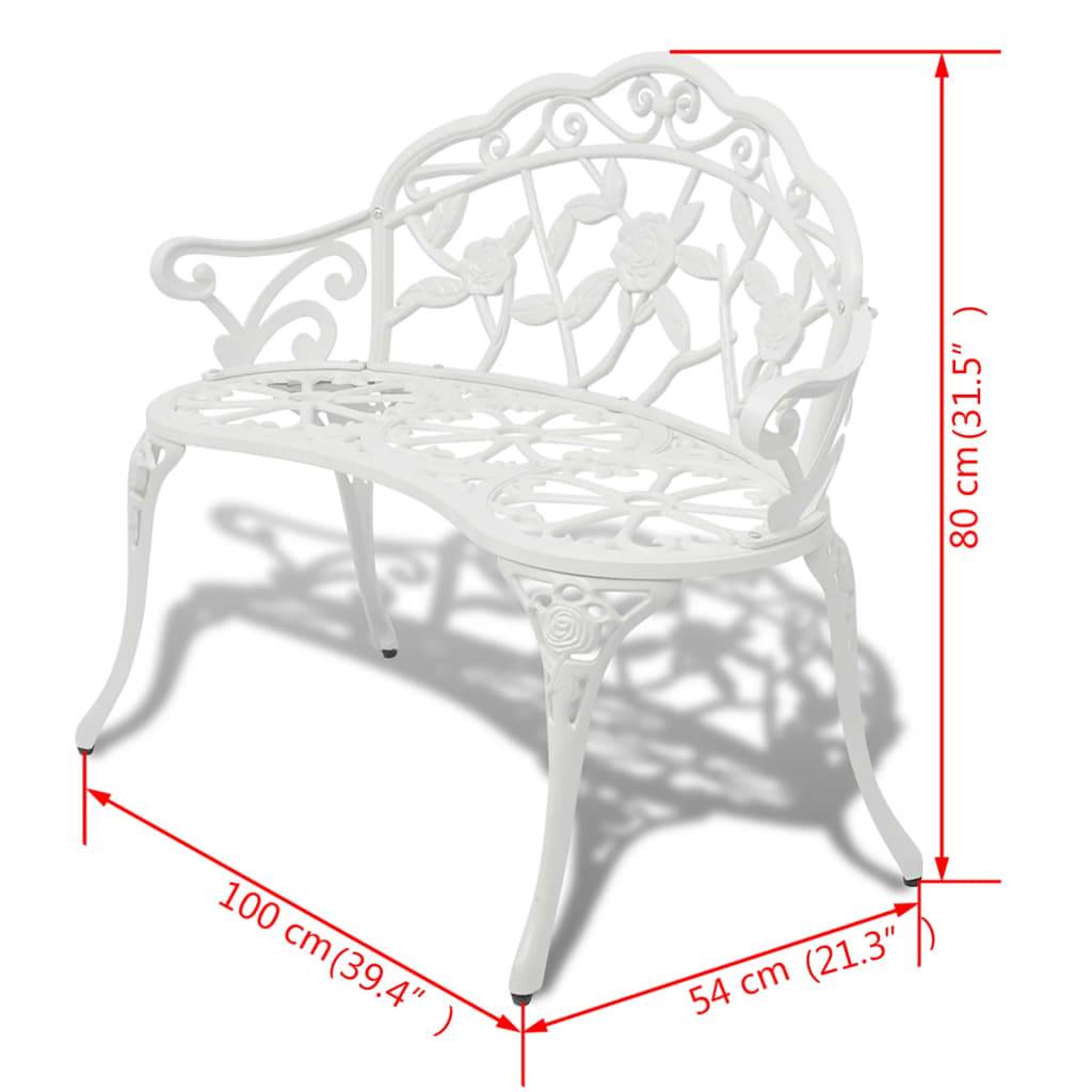 Prolenta Premium - Banc de jardin Blanc 100 X 54 cm - Prolenta Premium - Image 4