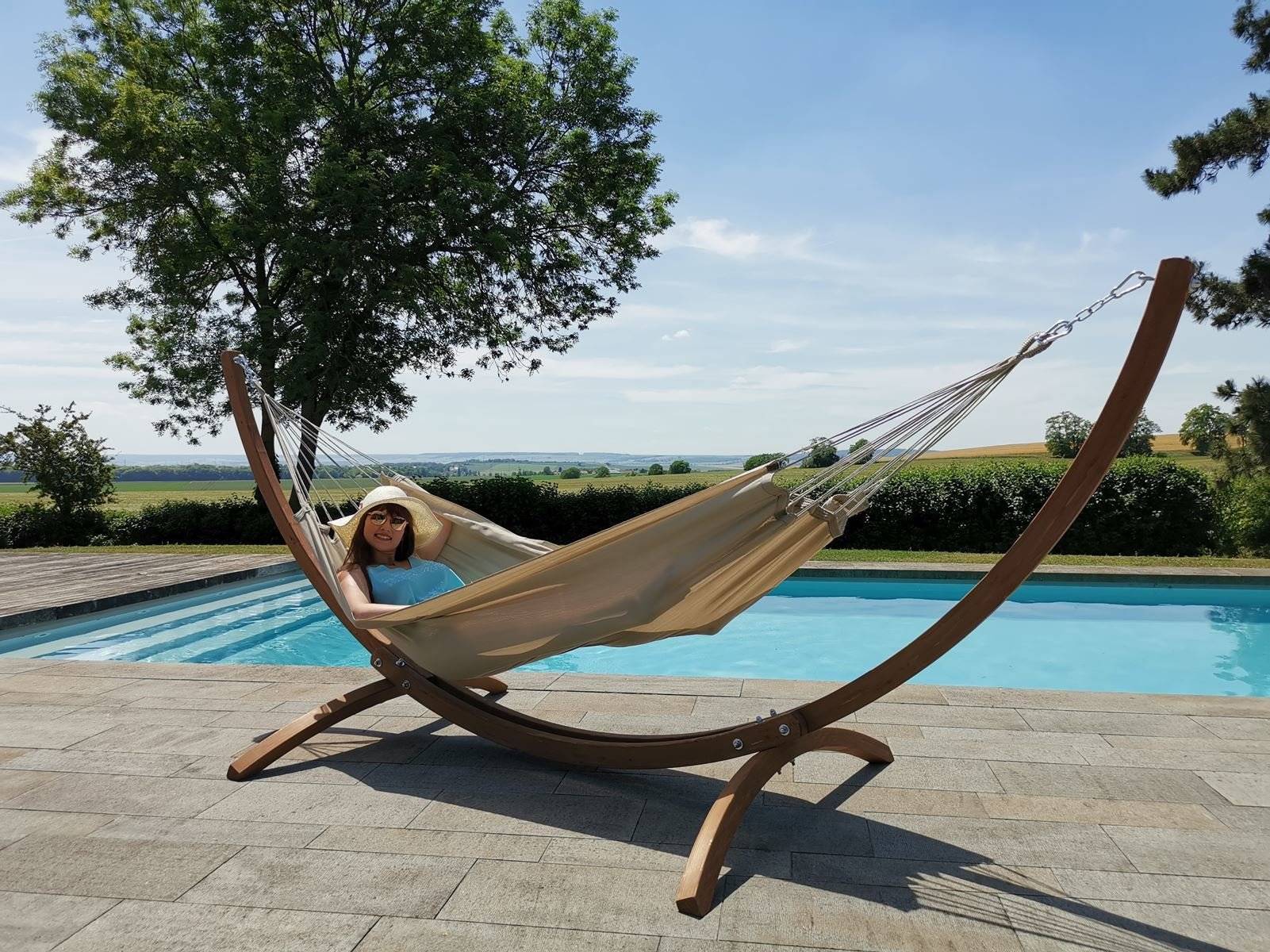 Jobek - Set Bois WEEKEND 350x125x136,5 cm Taupe certifié FSC Mix JOBEK - Image 3