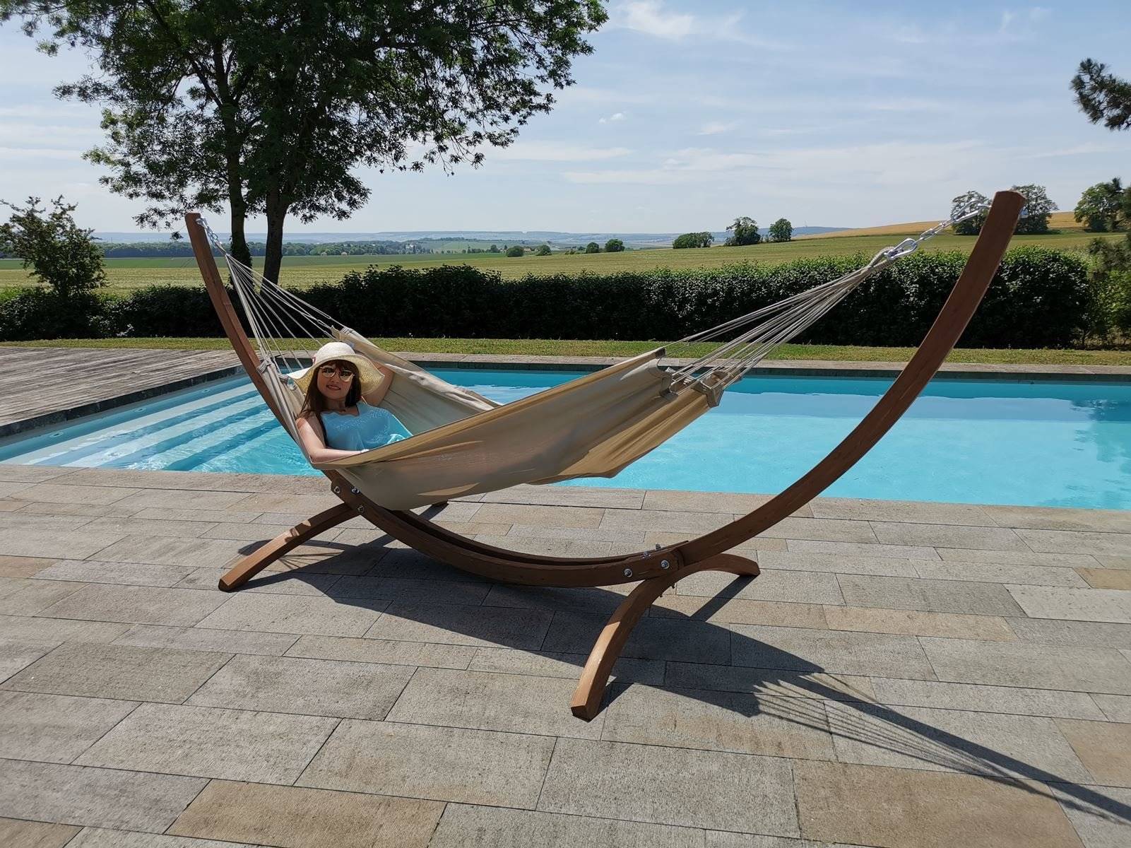 Jobek - Set Bois WEEKEND 350x125x136,5 cm Taupe certifié FSC Mix JOBEK - Image 2