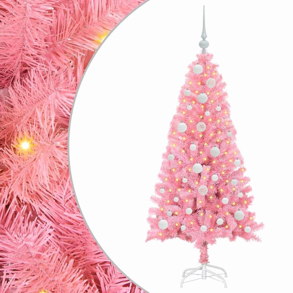 Vidaxl - Sapin de Noël Rose 120 cm PVC vidaXL 3396410 - Image 2