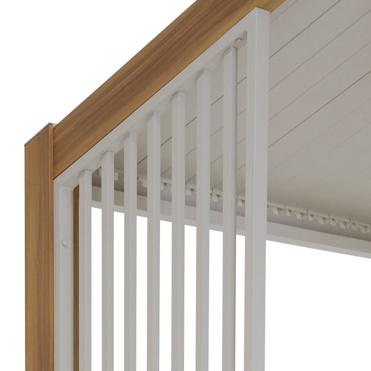 Persienne pour Pergola bioclimatique autoportante Ecozia 4x3 m argile Hespéride - Image 2