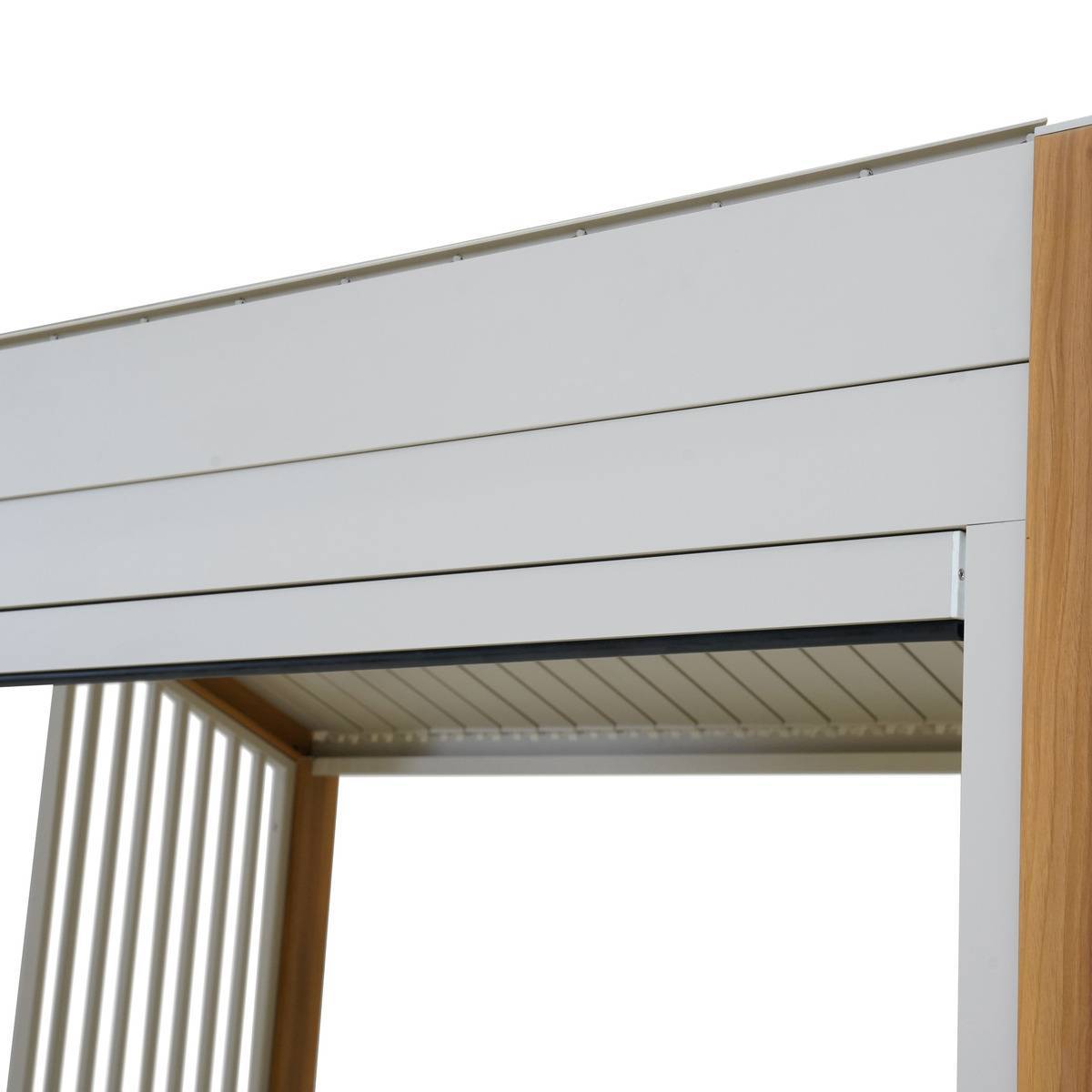 Persienne pour Pergola bioclimatique autoportante Ecozia 4x3 m argile Hespéride - Image 3