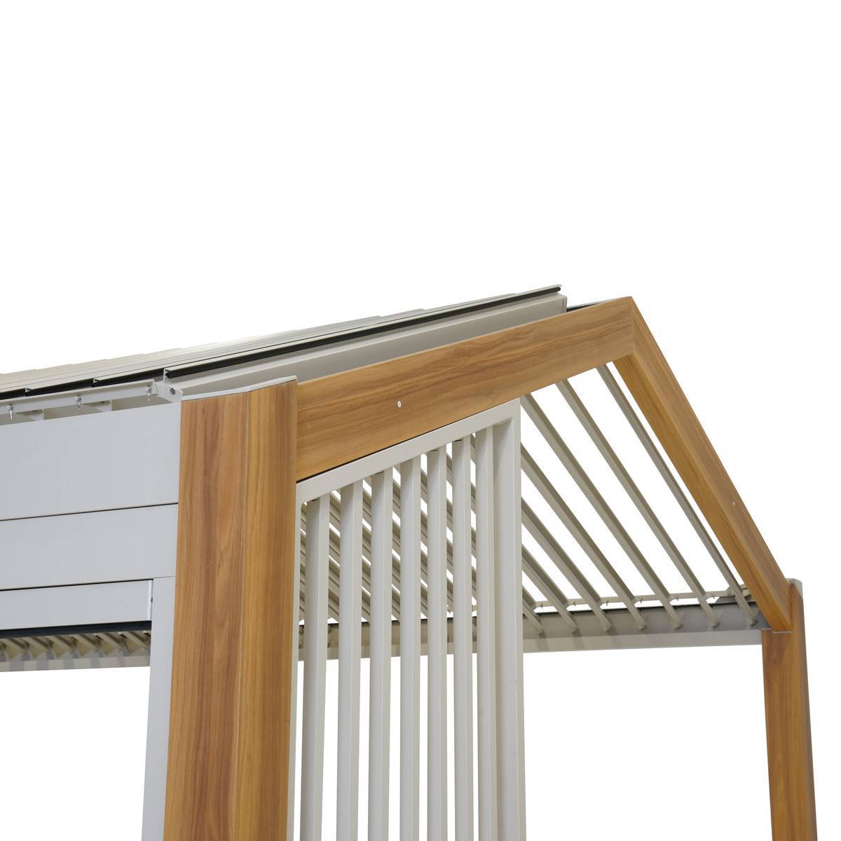 Persienne pour Pergola bioclimatique autoportante Ecozia 4x3 m argile Hespéride - Image 4
