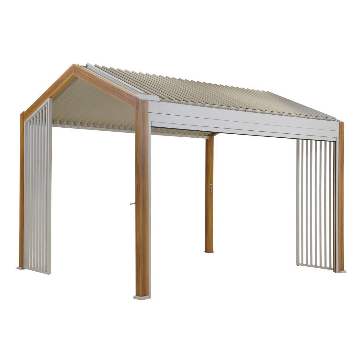 Persienne pour Pergola bioclimatique autoportante Ecozia 4x3 m argile Hespéride - Image 5